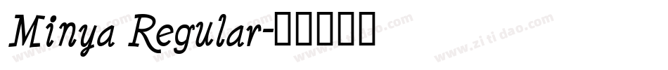 Minya Regular字体转换